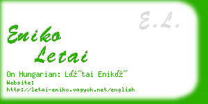 eniko letai business card